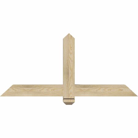 Ekena Millwork Eugene Rough Sawn Timber Gable Bracket, Douglas Fir, 48"W x 22"H x 4"D x 4"F, 11/12 Pitch GBW048X22X0404EUG00RDF